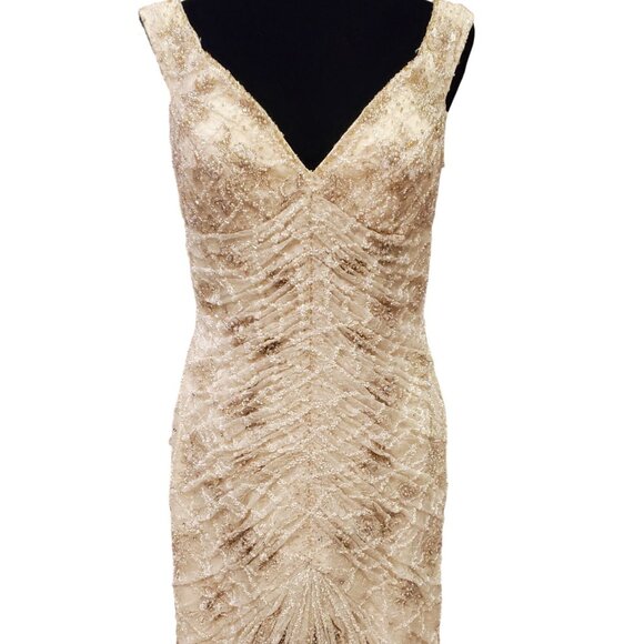 WOW Luxury Designer Couture Wedding Evening Party Prom Runway Beaded Gown Dress - Picture 3 of 16